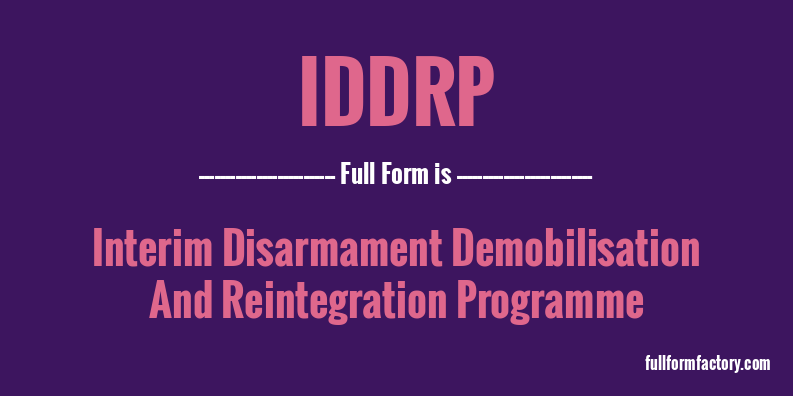 iddrp-full-form