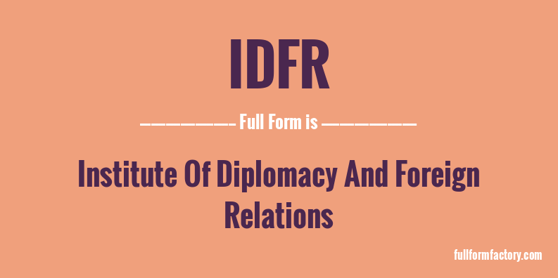 idfr-full-form