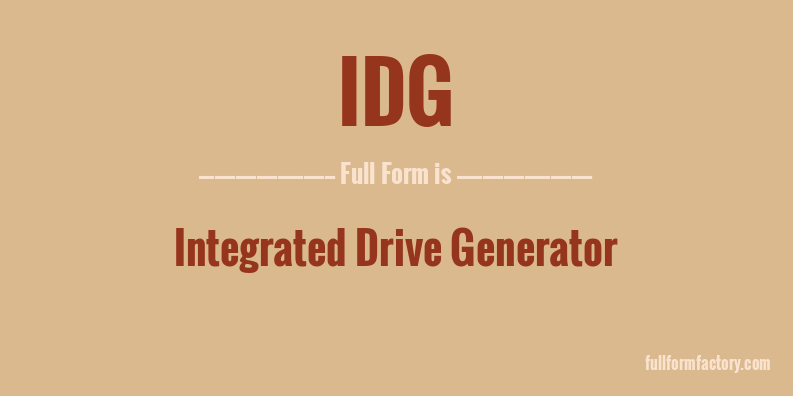 idg-full-form