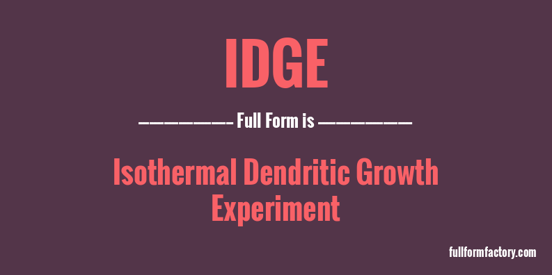 idge-full-form