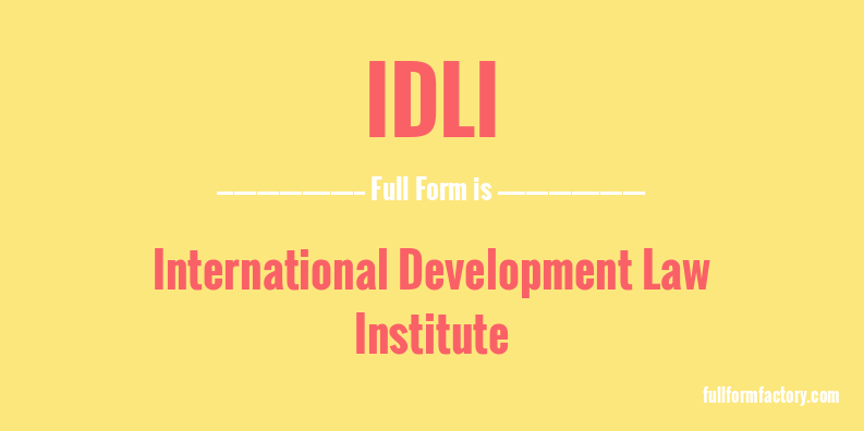 idli-full-form