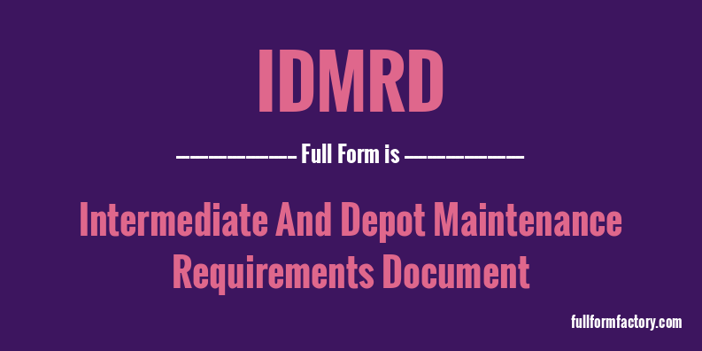 idmrd-full-form