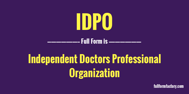 idpo-full-form