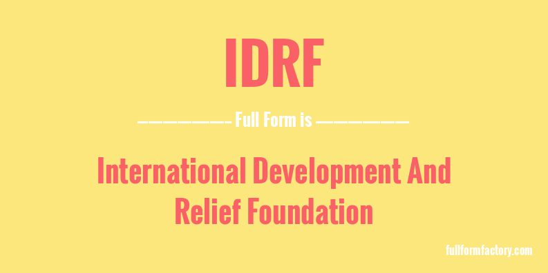 idrf-full-form