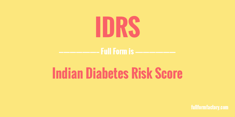 idrs-full-form