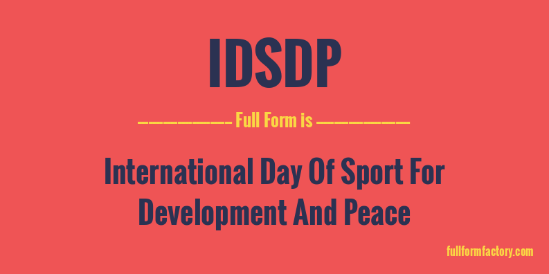 idsdp-full-form