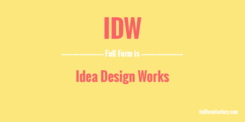 idw-full-form
