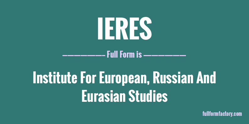 ieres-full-form