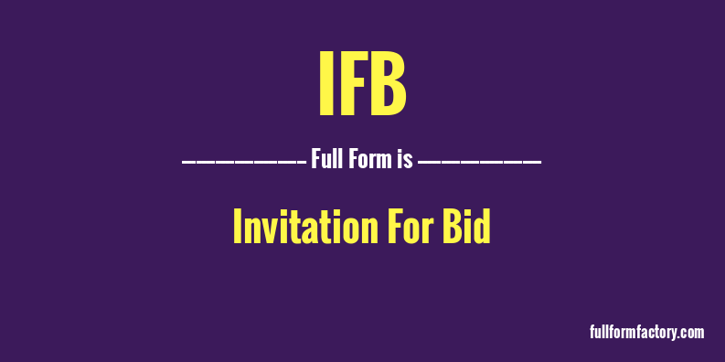 ifb-full-form