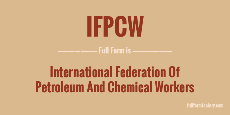 ifpcw-full-form