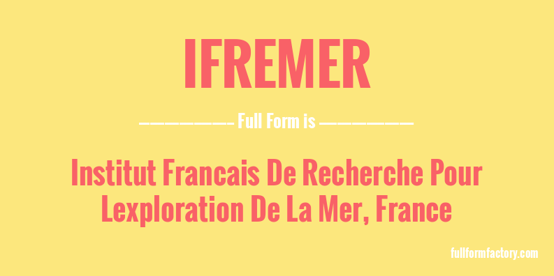 ifremer-full-form