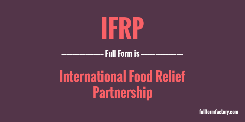 ifrp-full-form