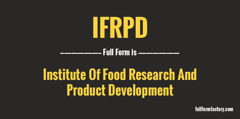 ifrpd-full-form