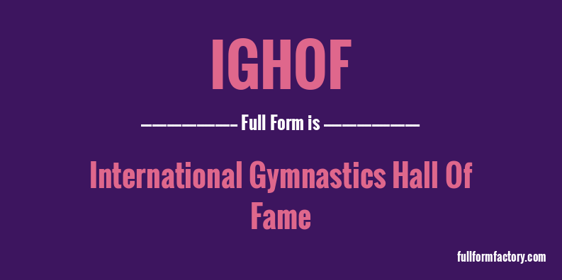 ighof-full-form