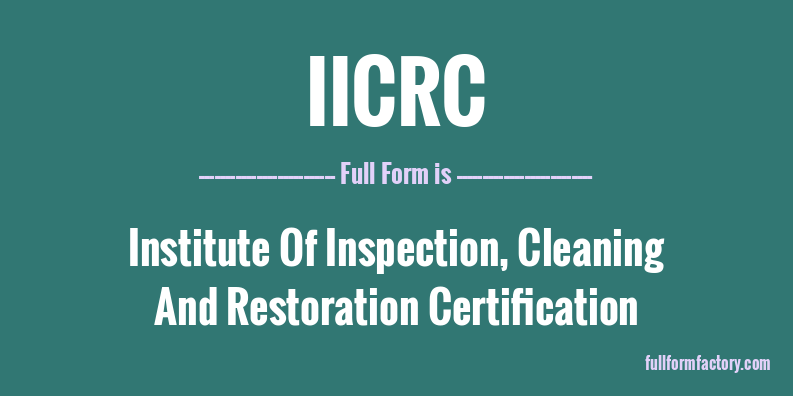 iicrc-full-form