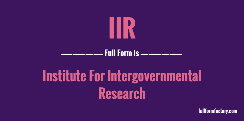 iir-full-form