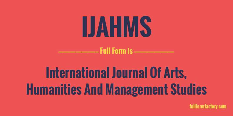 ijahms-full-form