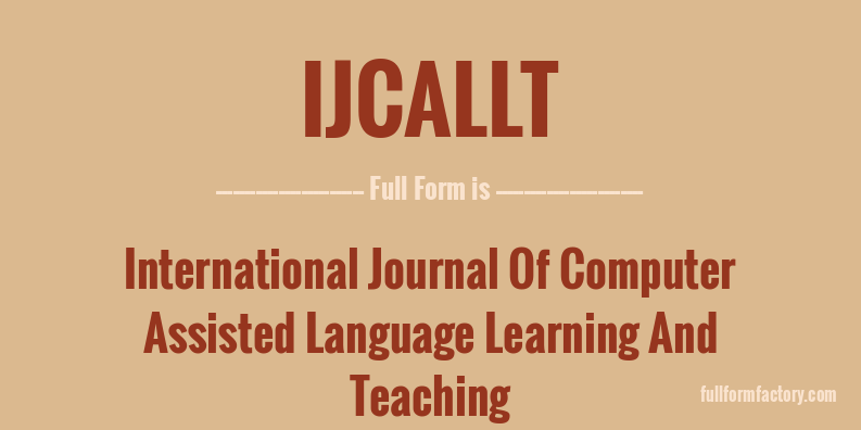 ijcallt-full-form
