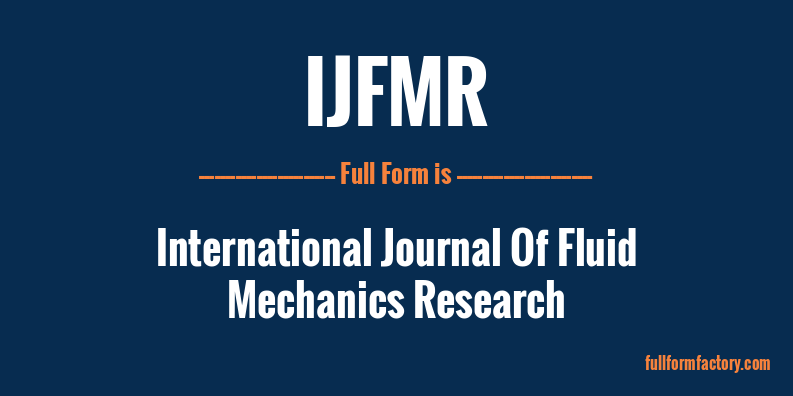 ijfmr-full-form