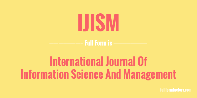 ijism-full-form