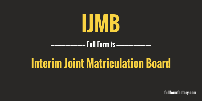 ijmb-full-form