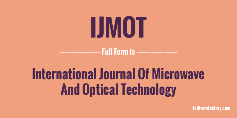 ijmot-full-form