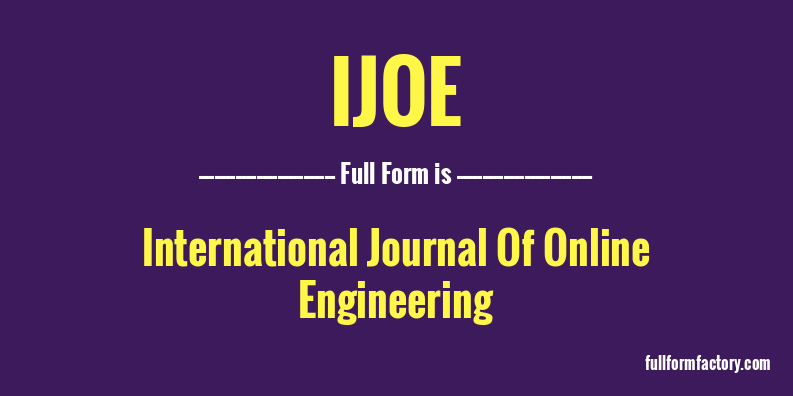 ijoe-full-form