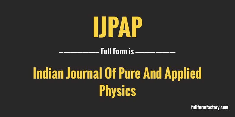 ijpap-full-form
