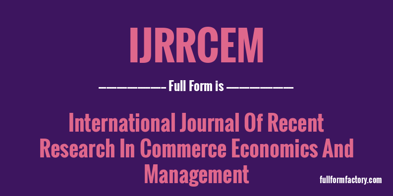 ijrrcem-full-form