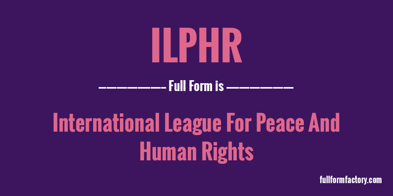 ilphr-full-form