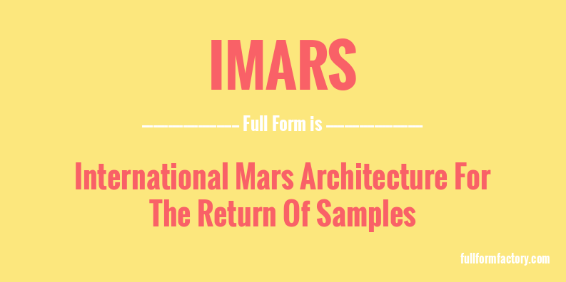 imars-full-form