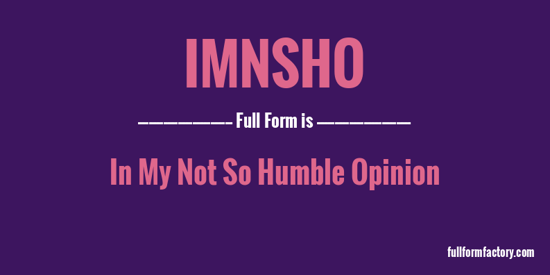 imnsho-full-form