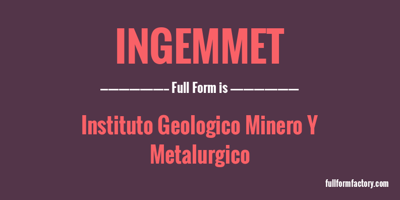 ingemmet-full-form
