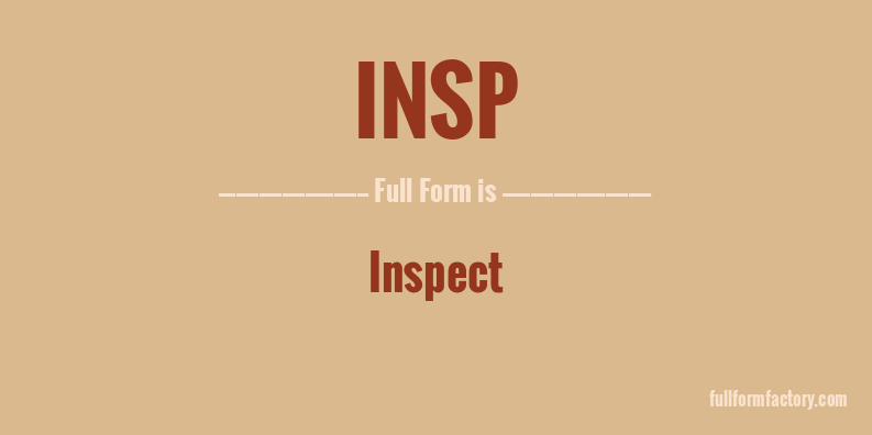 insp-full-form