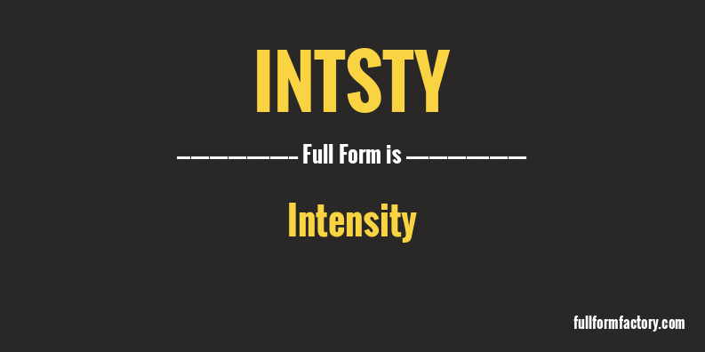 intsty-full-form