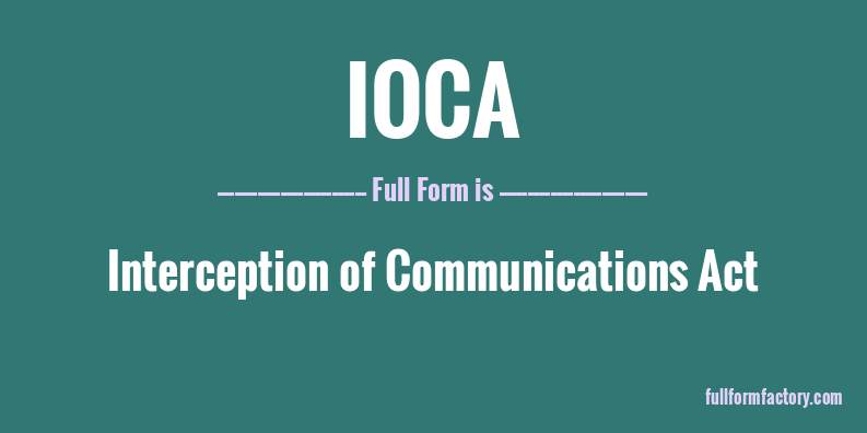 ioca-full-form