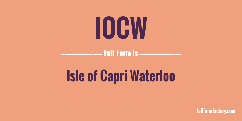 iocw-full-form