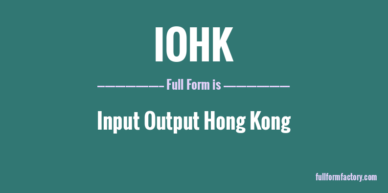 iohk-full-form