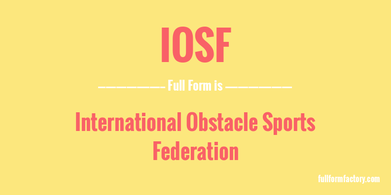 iosf-full-form
