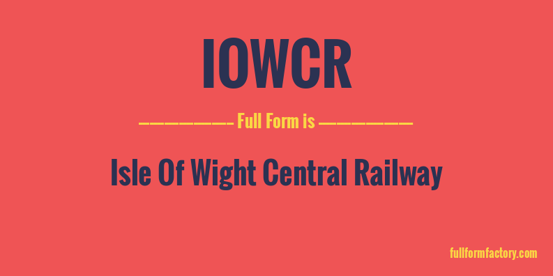 iowcr-full-form