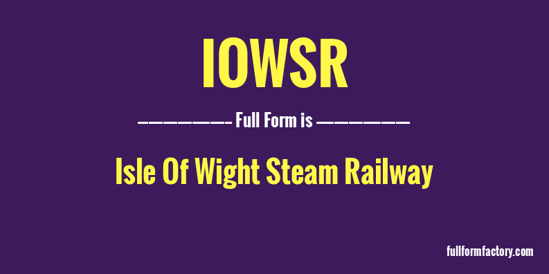 iowsr-full-form