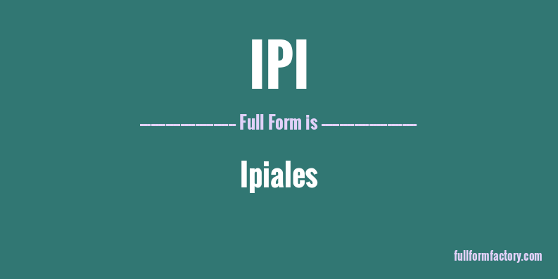 ipi-full-form