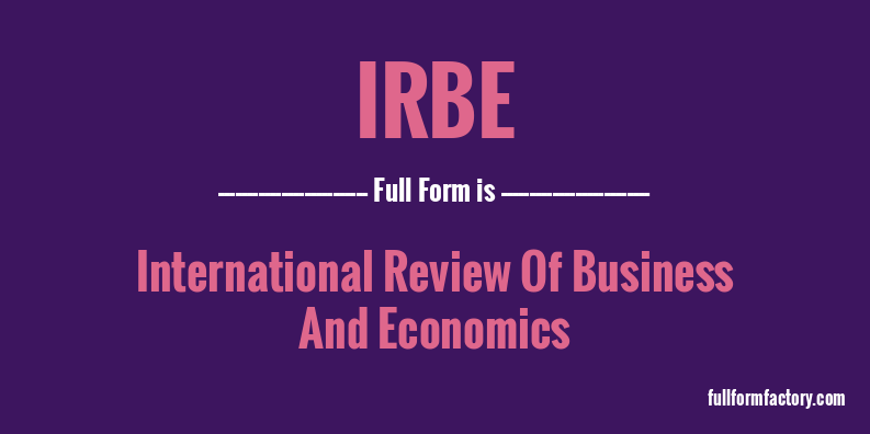 irbe-full-form