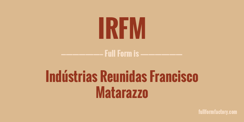 irfm-full-form