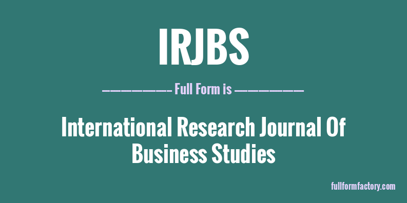 irjbs-full-form