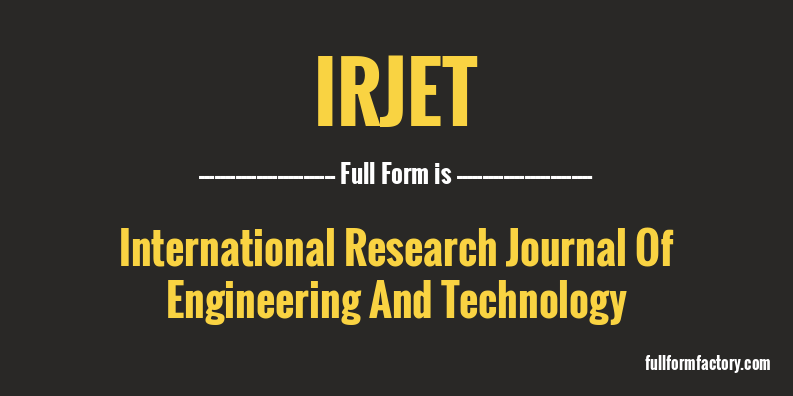 irjet-full-form