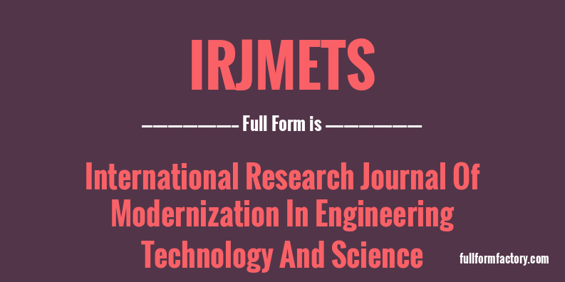 irjmets-full-form