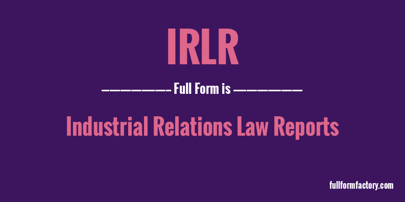 irlr-full-form