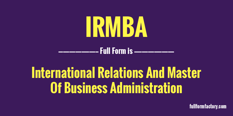 irmba-full-form