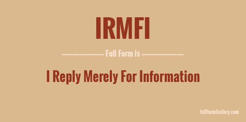 irmfi-full-form